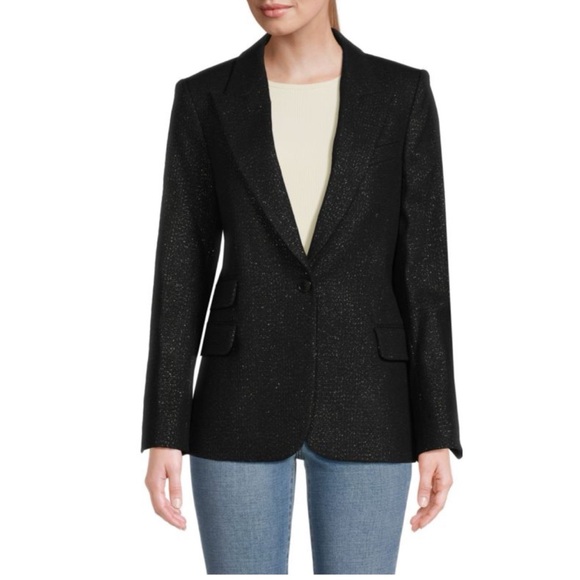 Zadig & Voltaire Venus Sparkle Metallic Wool Blend Blazer 40/ L - Picture 1 of 16